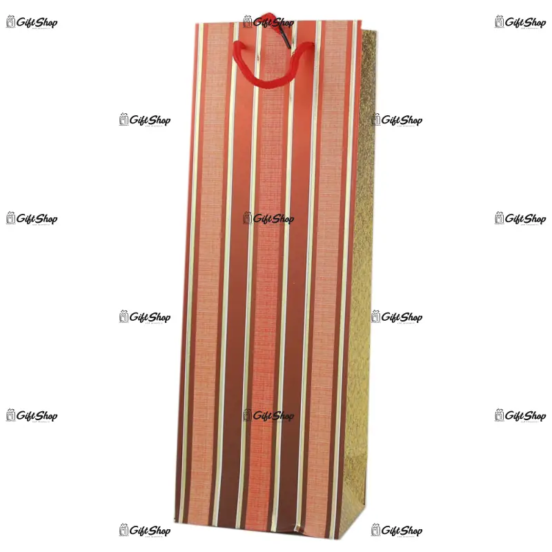 Punga cadou bauturi din hartie 12x35 cm, dungi